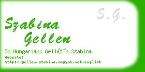 szabina gellen business card